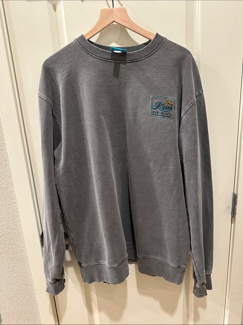Men's Washed Gray Crewneck Sweater